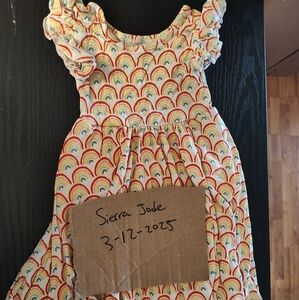 2T Rainbow Dress Little Sleepies